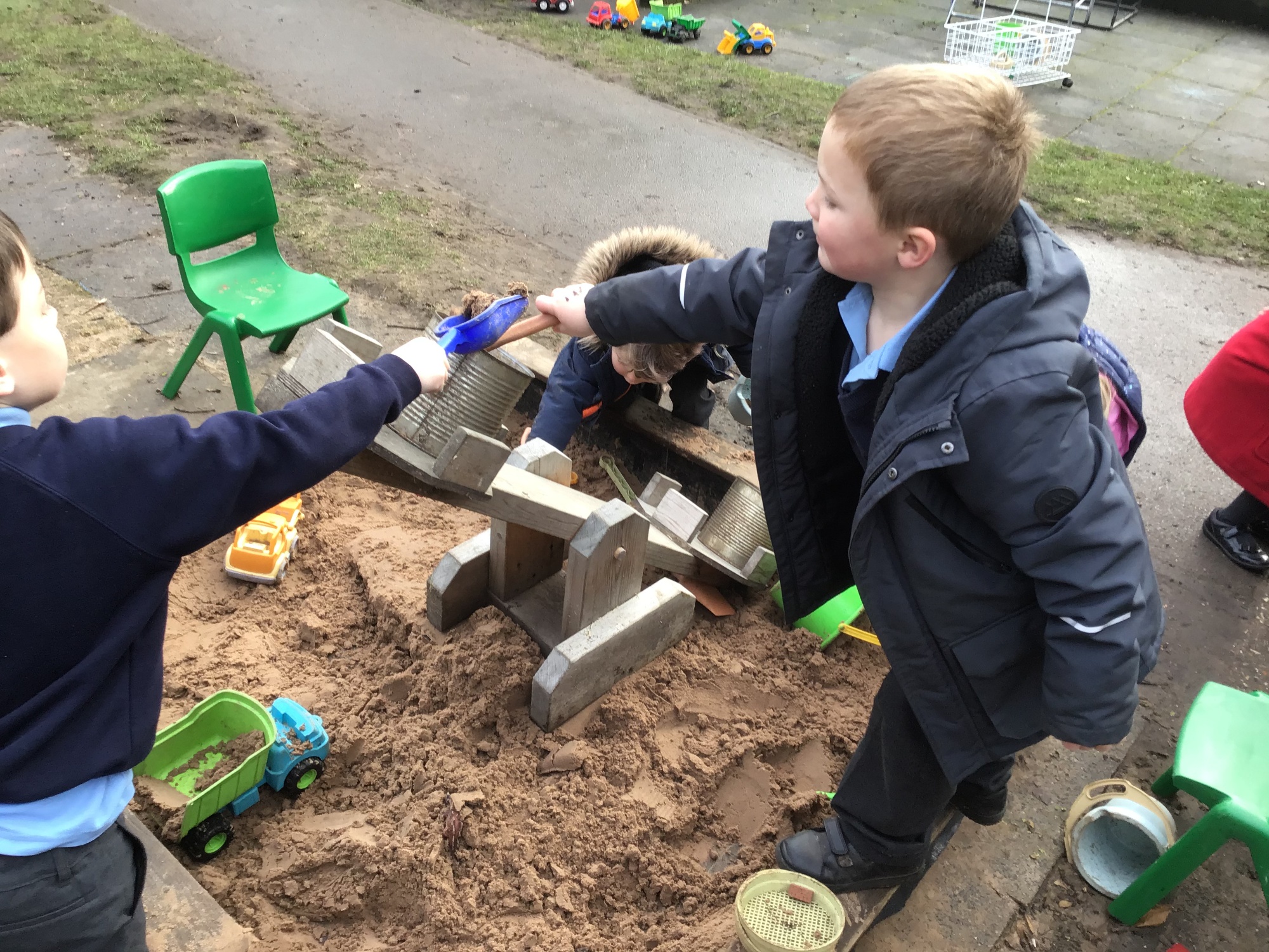 Children in sandpit photo