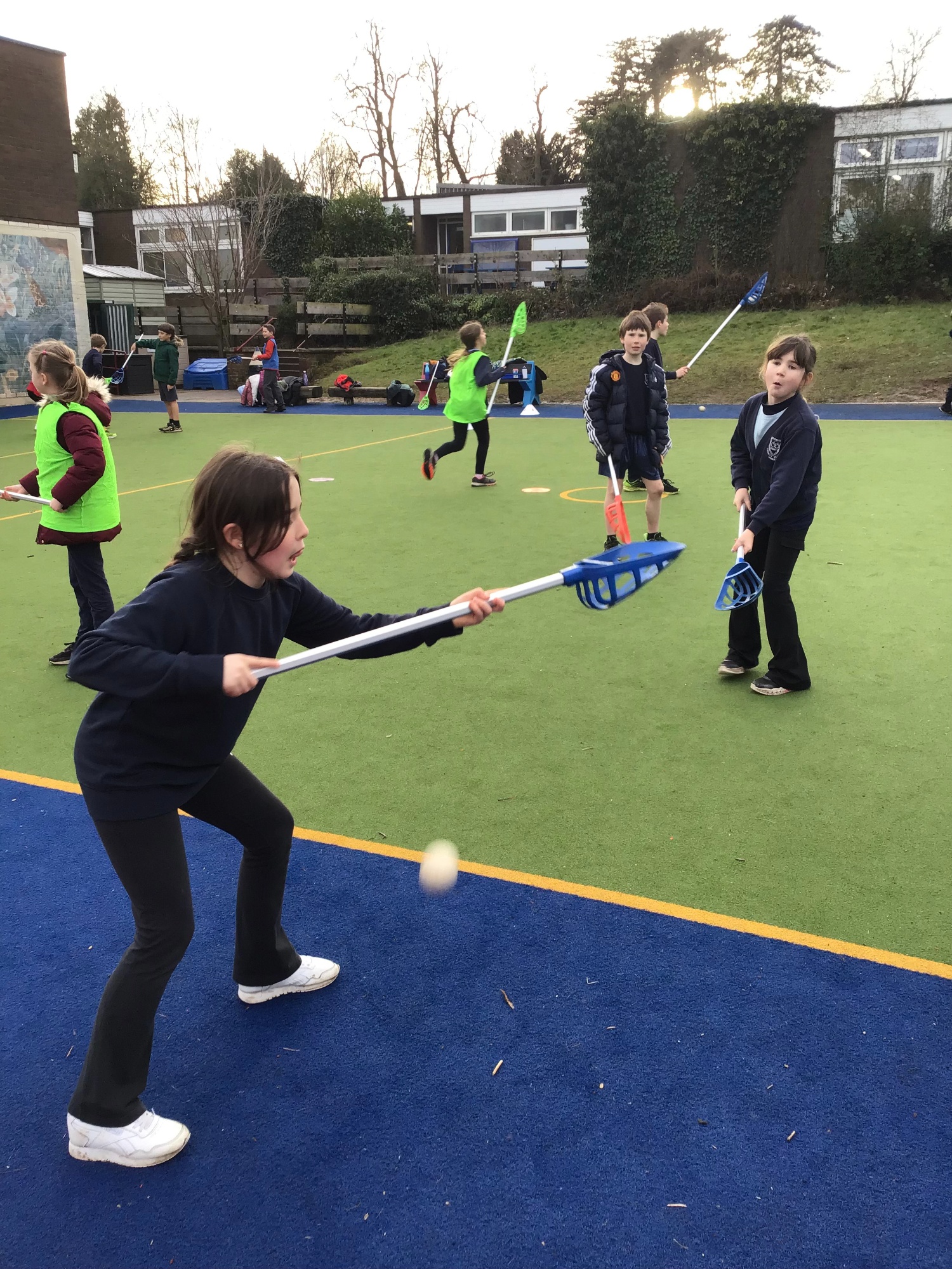 Children doing PE photo