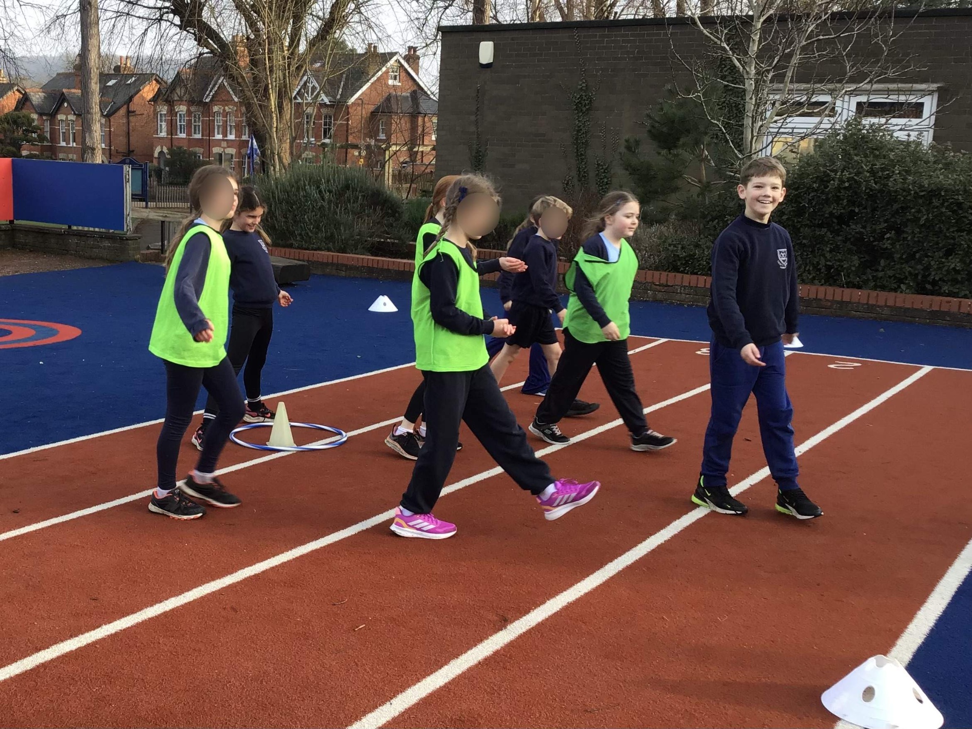 Children doing PE photo