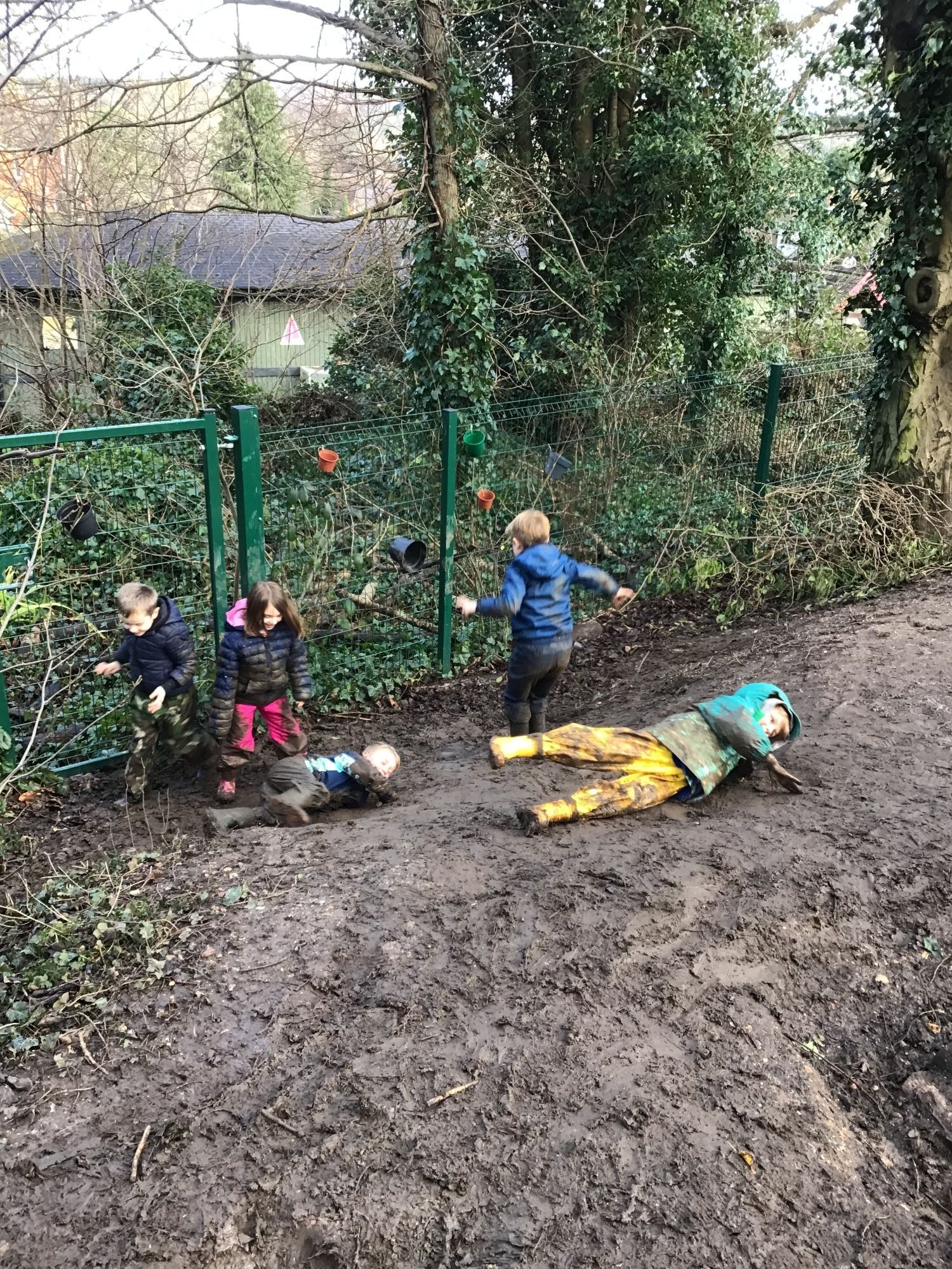 Children doing forest school photo